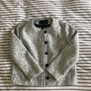 Black & White Stitch Tweed Blazer